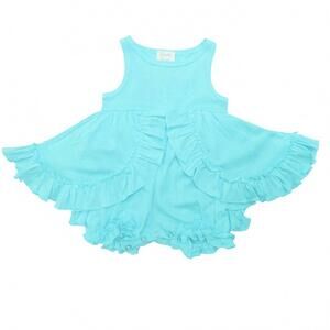 NEW LEMON LOVES LAYETTE baby girls' calla dress in blue tint